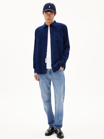 ARMEDANGELS Comfort Fit Hemd SAMY in Blau