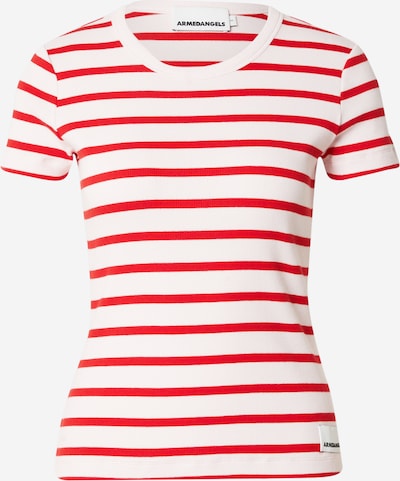 ARMEDANGELS Paita 'KARDAA' värissä verenpunainen / valkoinen, Tuotenäkymä