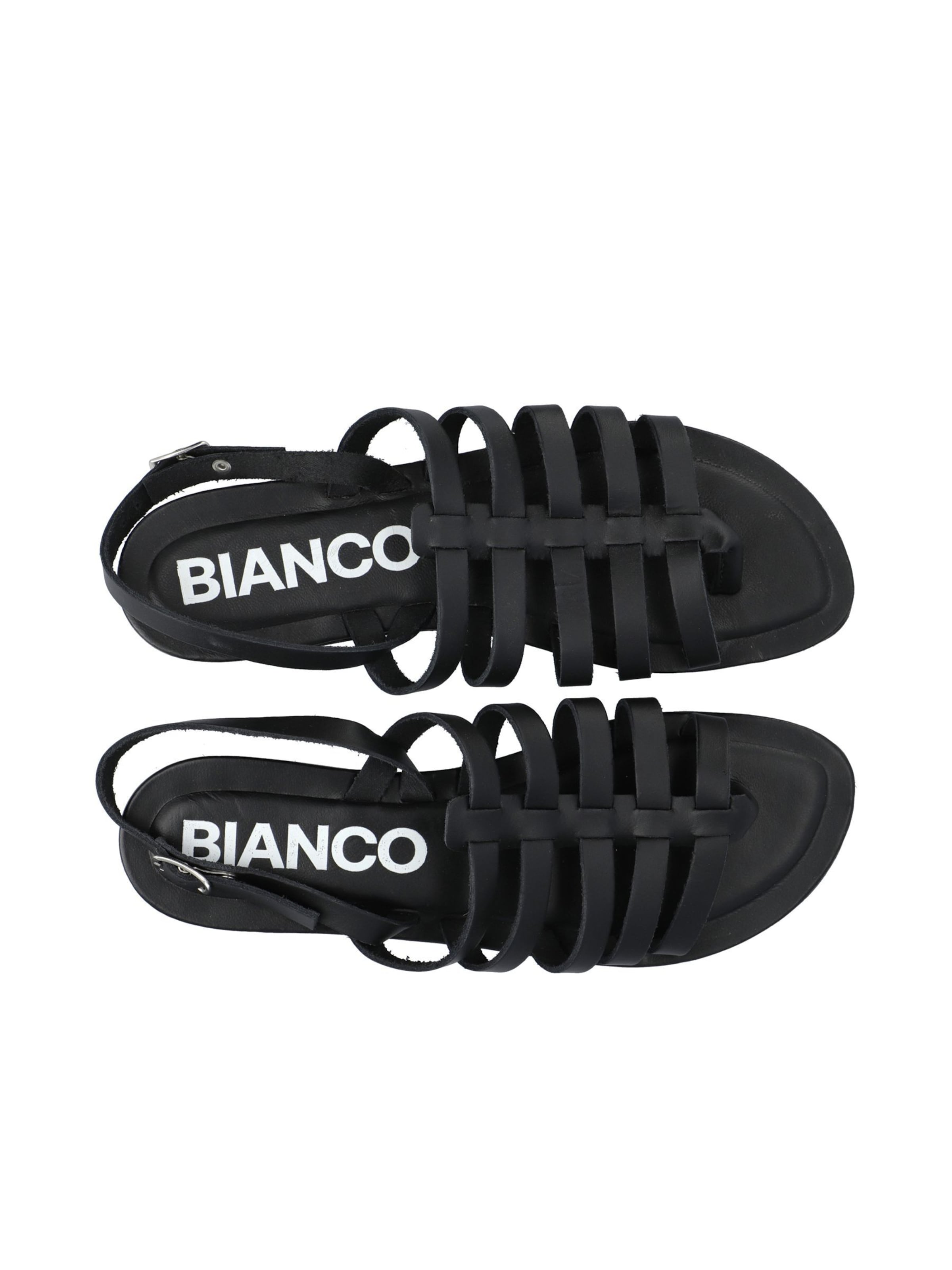 Bianco Sandalen met riem 'NIKITA' in Zwart