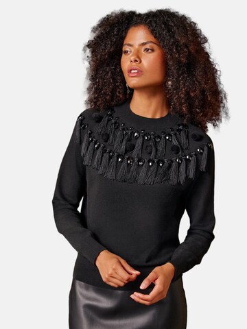 Pullover di love & roses in nero: frontale