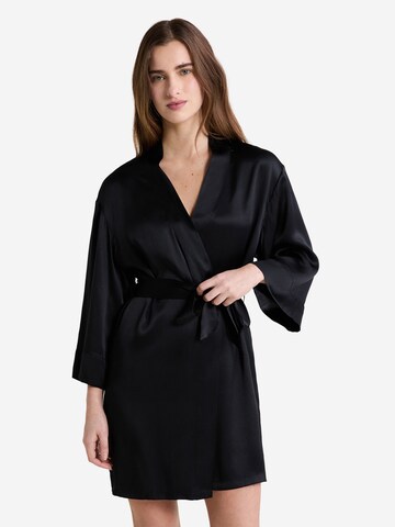 ETAM Morgenmantel 'Pearly' in Schwarz: Vorderseite