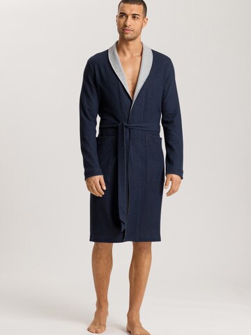 Hanro Badjas kort ' Cozy Living ' in Blauw: voorkant