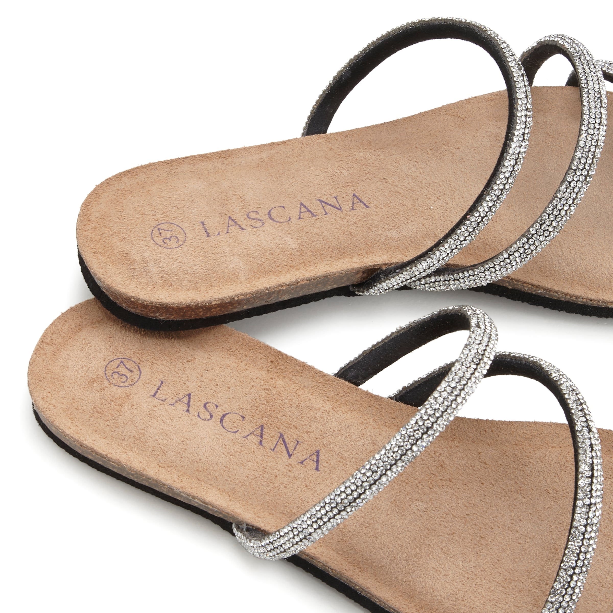 sudrabs LASCANA Ādas čības