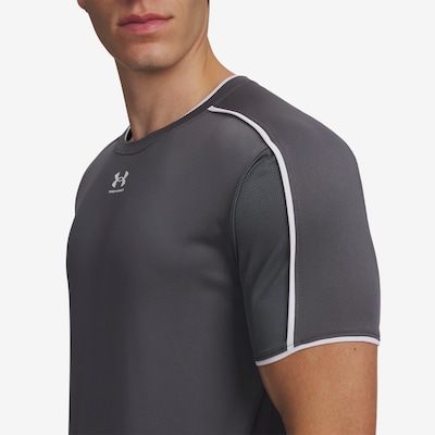 UNDER ARMOUR Функционална тениска 'Challenger' в размер S в тъмносиво / бяло, Преглед на продукта