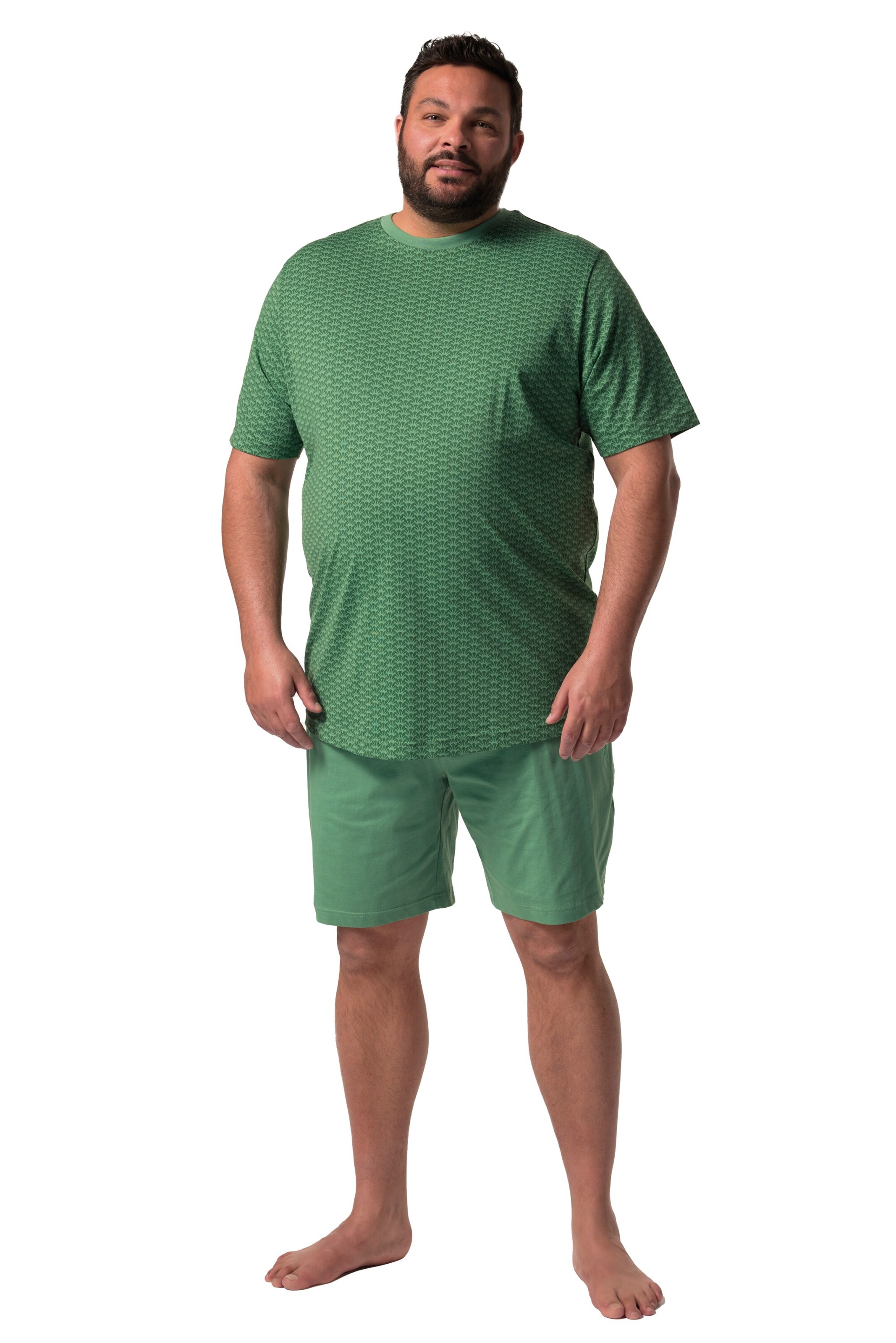 Men Plus Pyjama kort in Groen