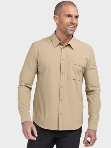 Schöffel Regular Fit Hemd 'Dunajec' in Beige: Vorderseite