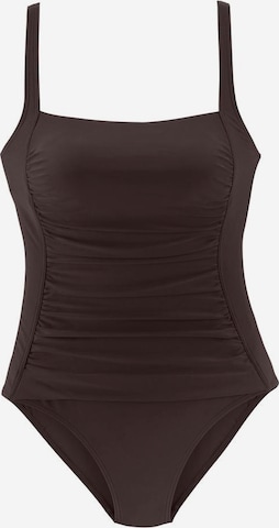LASCANA Shaping Swimsuit 'Annelie SBI' in Brown: front