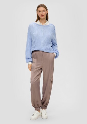 s.Oliver BLACK LABEL Wide leg Cargo Pants in Beige