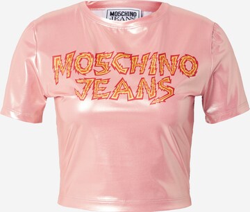Moschino Jeans Тениска в розово: отпред