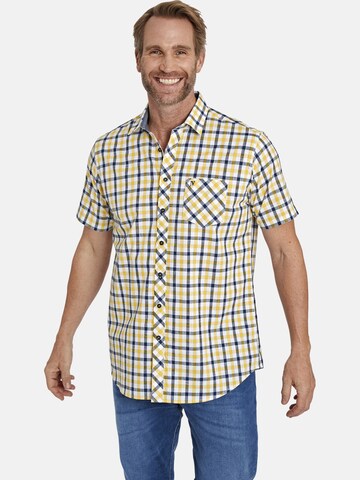 Jan Vanderstorm Comfort fit Button Up Shirt ' Wernher ' in Yellow: front