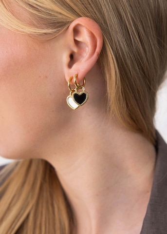 Orecchini ' Heart Charm ' di PURELEI in oro: frontale