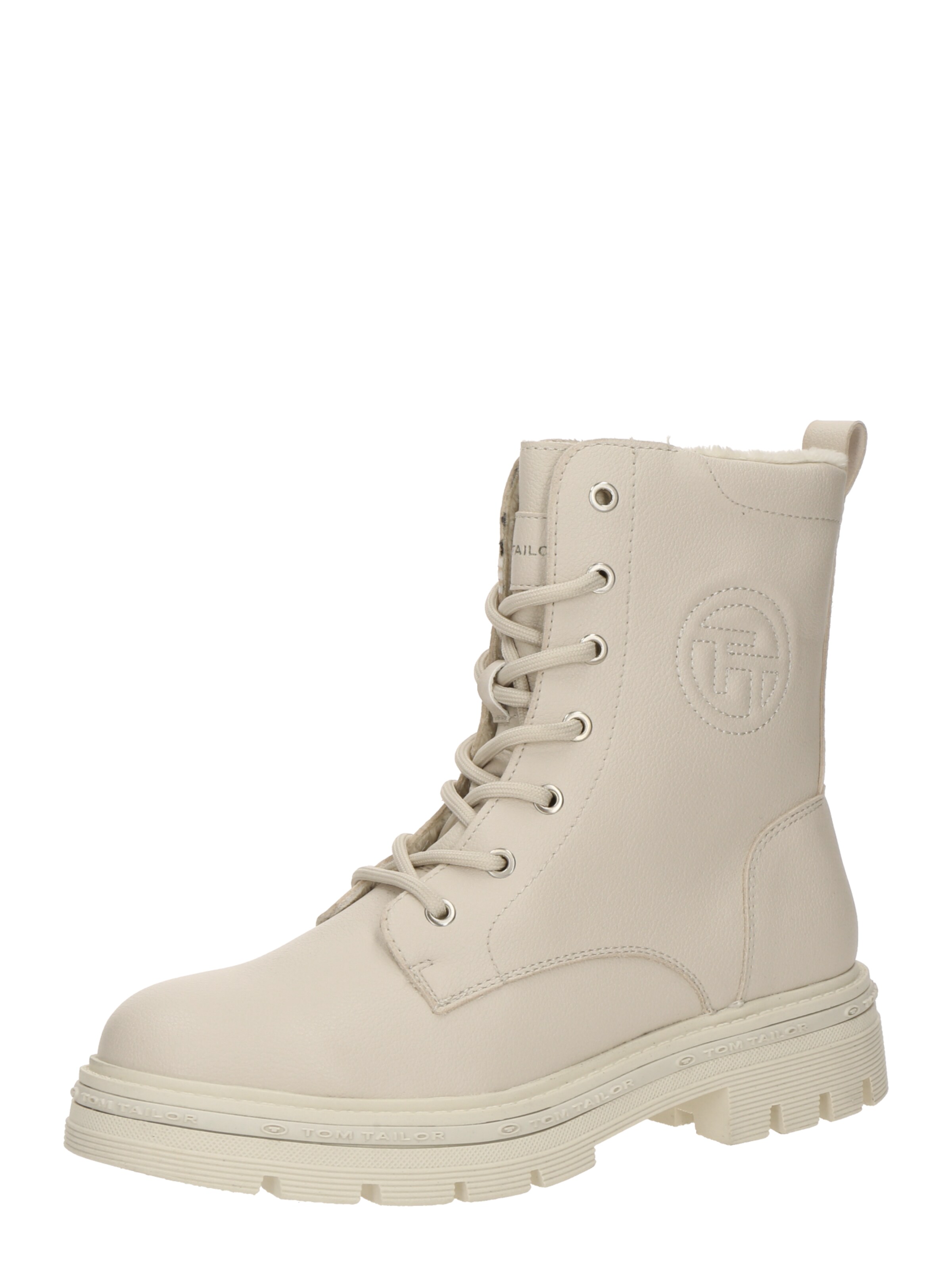 Bottines à lacets TOM TAILOR en beige : devant