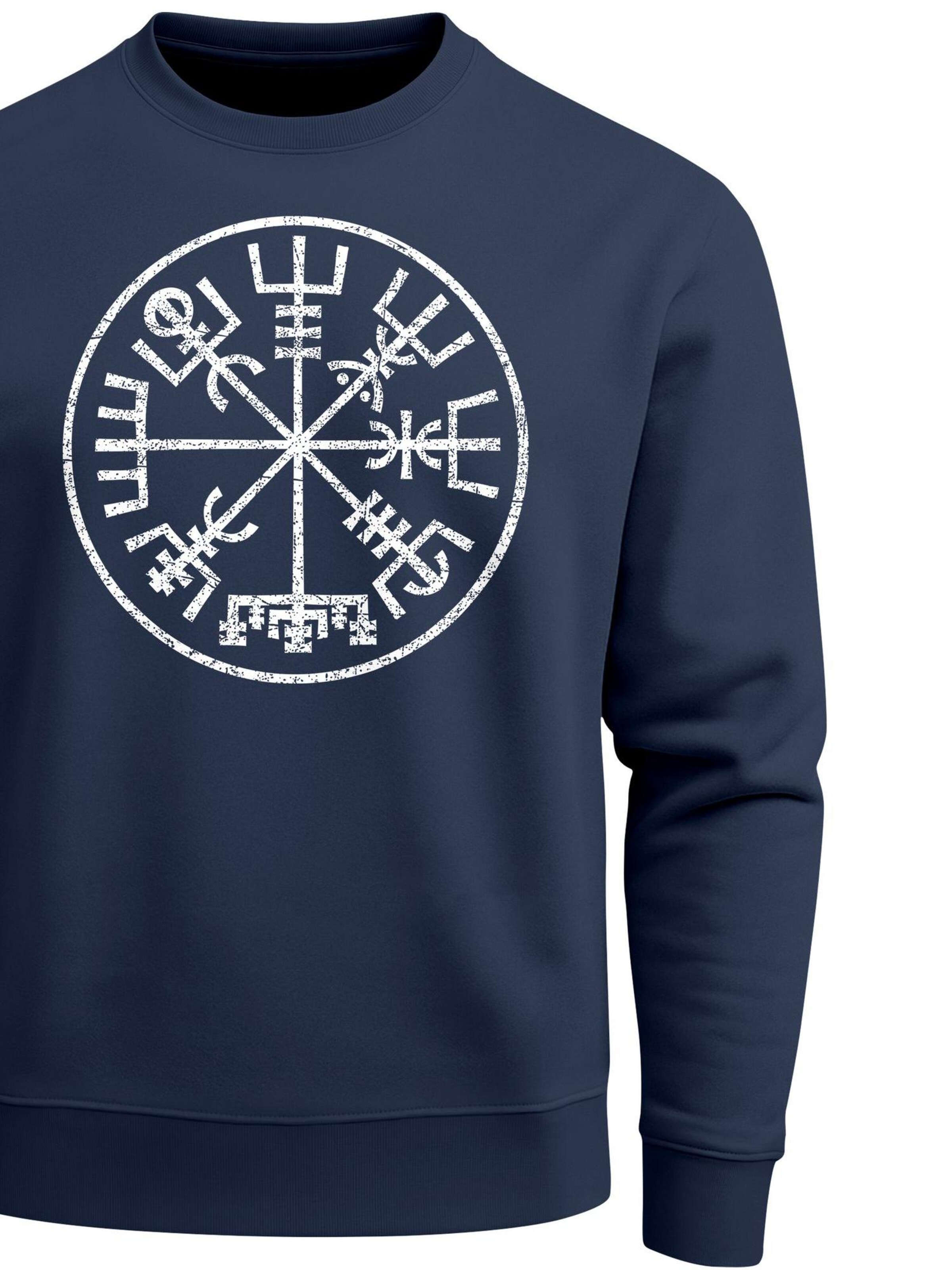 Neverless Sweatshirt 'Vegvisir 1'‌‌‌‌‌‌‌‌‌‌ in Blau