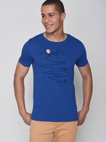GREENBOMB Shirt 'Bike Path' in Blue: front
