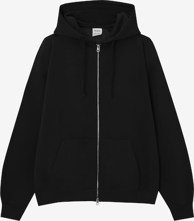 Pull&Bear Zip-Up Hoodie in Black, Item view