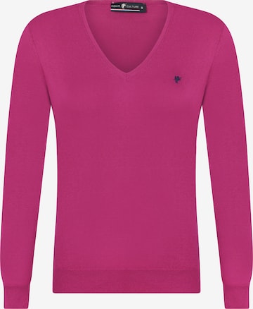 DENIM CULTURE Sweter 'Charlize' w kolorze różowy: przód