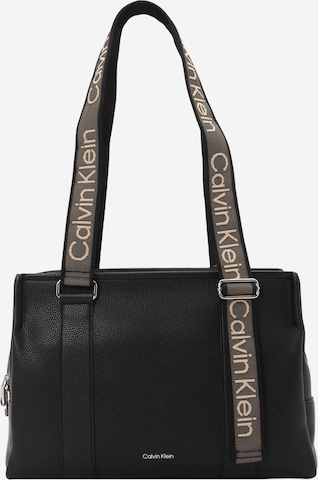 Cabas Calvin Klein en noir : devant