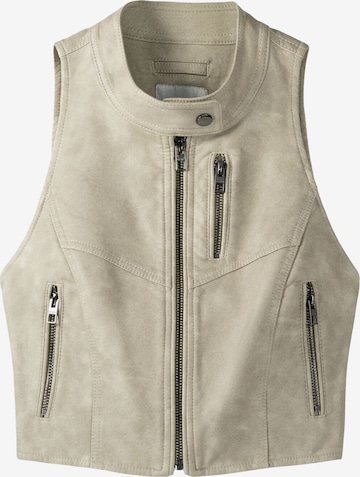 Gilet Bershka en beige : devant