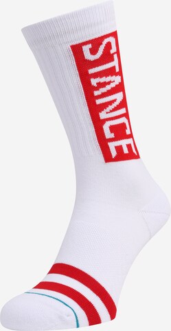 Stance - Calcetines deportivos en blanco: frente