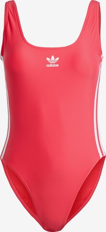 ADIDAS ORIGINALS Bralette Swimsuit 'Adicolor 3-Stripes' in Pink: front