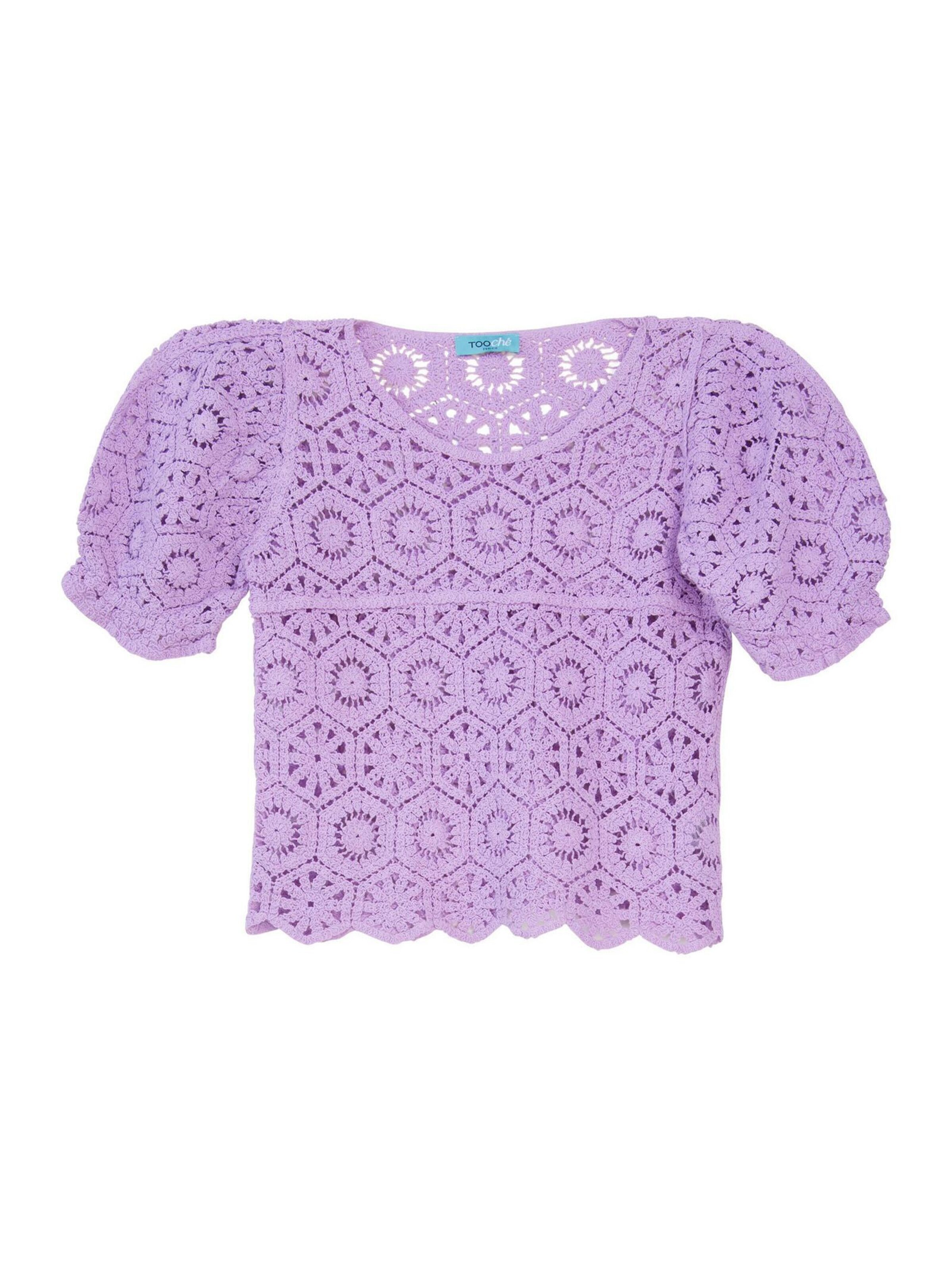 TOOche Knitted Top 'Carino' in Purple: front