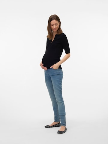 MAMALICIOUS Slimfit Jeans 'MLLUTON' in Blau
