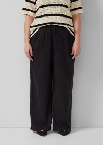 s.Oliver Wide Leg Hose in Schwarz