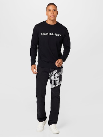 Calvin Klein Jeans Sweatshirt in Schwarz