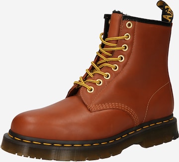 Dr. Martens - Botas com atacadores em castanho: frente