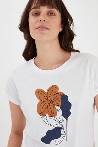 Fransa Shirt mit floralem Print in Weiß