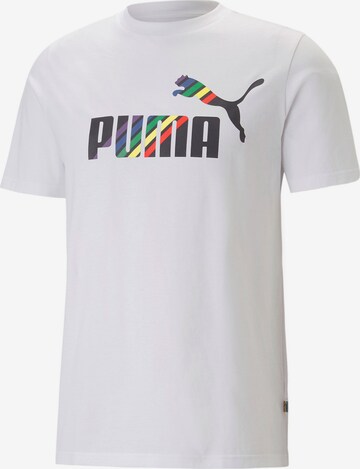 PUMA Performance shirt 'Love Is Love' in White: front