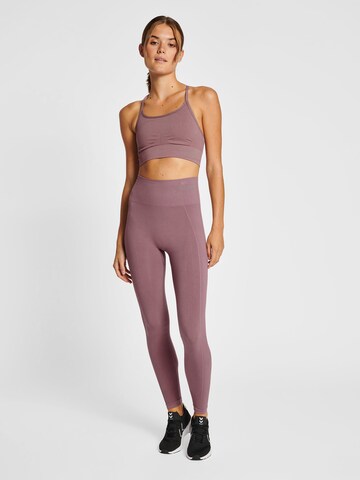 Skinny Pantaloni sport 'Tif' de la Hummel pe mov