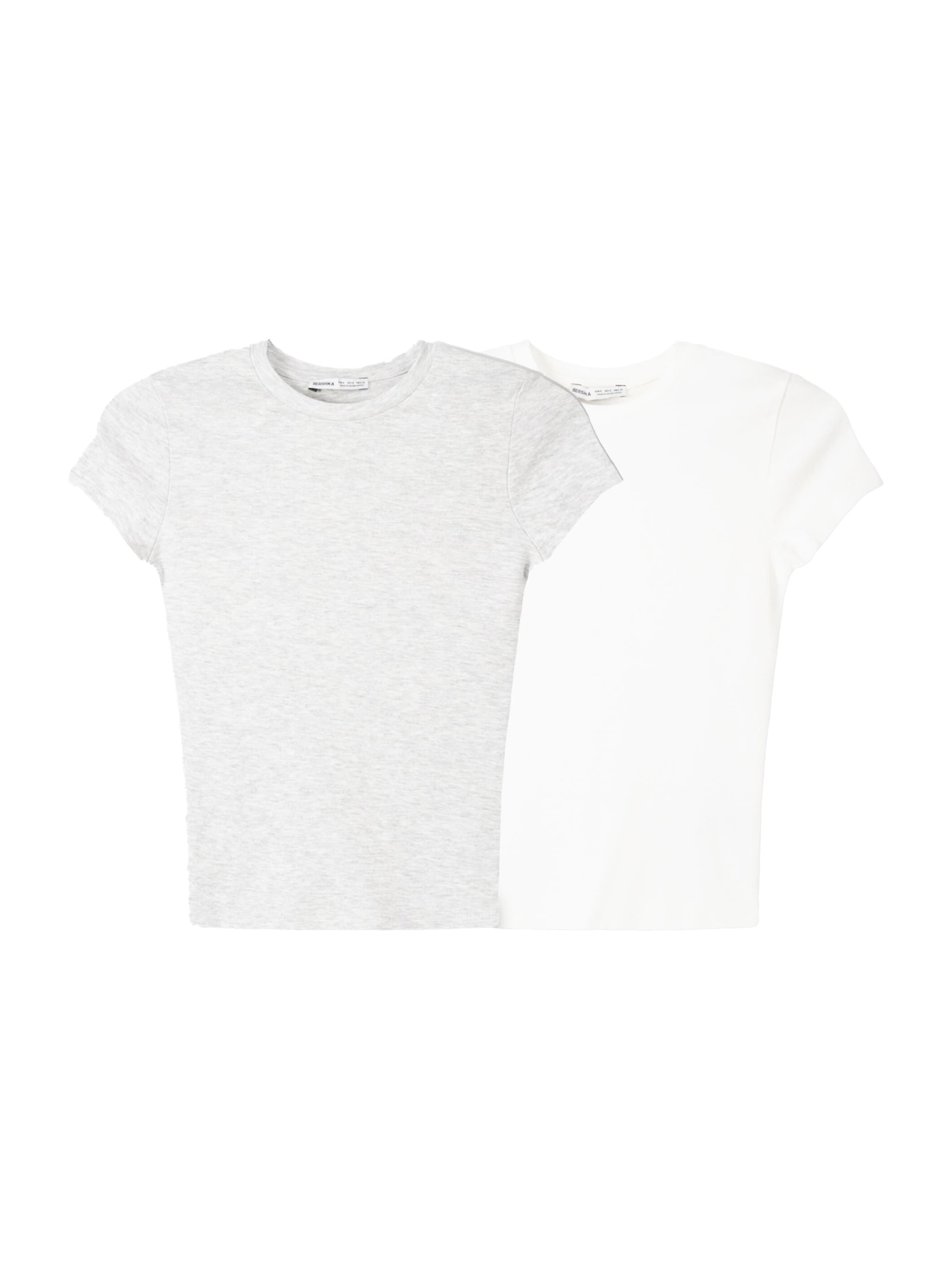 Bershka Tričko – šedá: přední strana