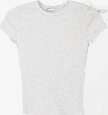 Bershka Tričko – šedá: přední strana