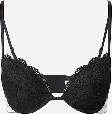 Push-up Sutien 'BELLE' de la GUESS pe negru: față