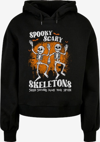 Merchcode Sweatshirt 'Spooky Scary Skeletons - Graveyard' in Schwarz: predná strana