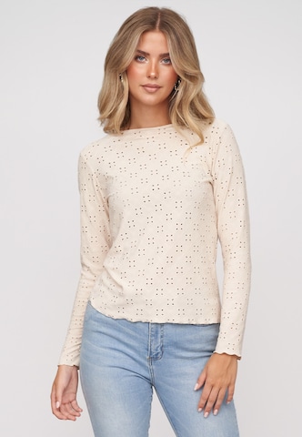 T-shirt Cloud5ive en beige : devant