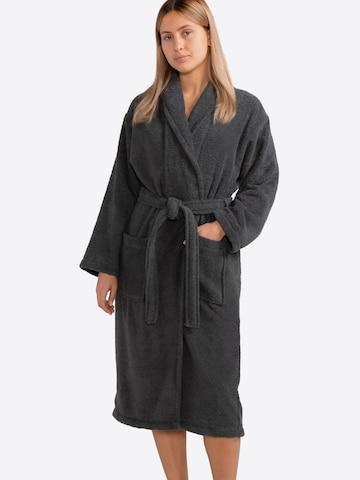 celodoro Long Bathrobe 'Home & Spa Collection' in Grey: front
