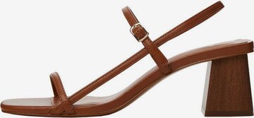 MANGO Strap Sandals 'Vica' in Brown: front