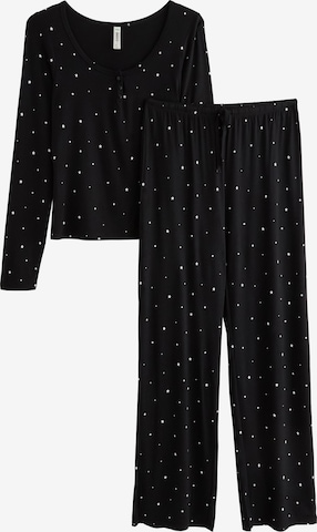 LindexPidžama - crna boja: prednji dio