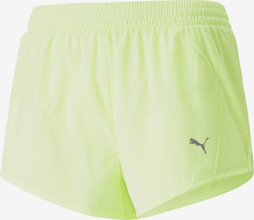 PUMA Workout Pants in Yellow: front