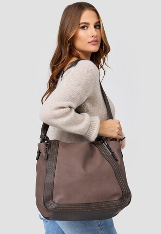 HARPA Shoulder Bag in Brown: front