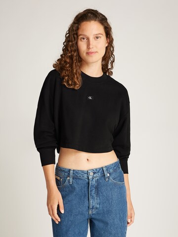 Calvin Klein Jeans Μπλούζα φούτερ σε μαύρο: μπροστά