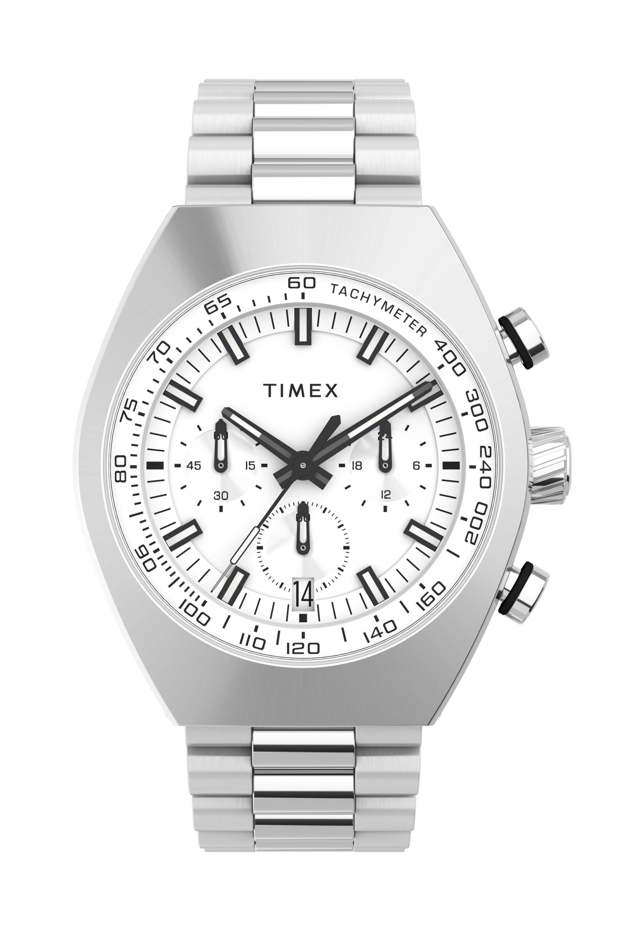 TIMEX Analoguhr in Silber: Vorderseite