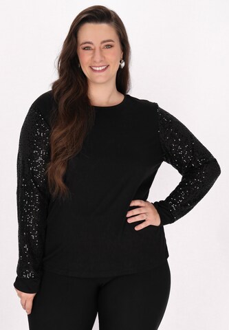 faina - Camiseta en negro: frente