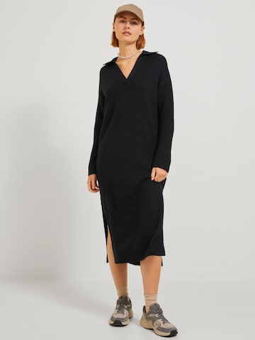 JJXX Knitted dress 'Ariella' in Black: front