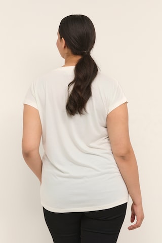 KAFFE CURVE Μπλουζάκι σε λευκό