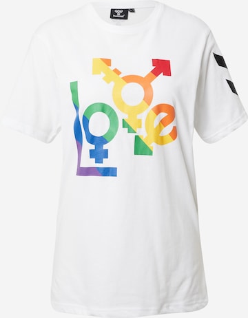 Hummel Performance Shirt 'Love' in White: front