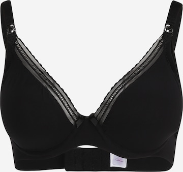 Triangolo Reggiseno da allattamento 'MILK' di Cache Cœur in nero: frontale