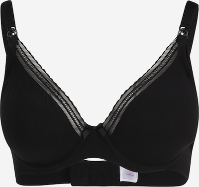 Cache Cœur Soutien-gorge d’allaitement 'MILK' en noir, Vue avec produit